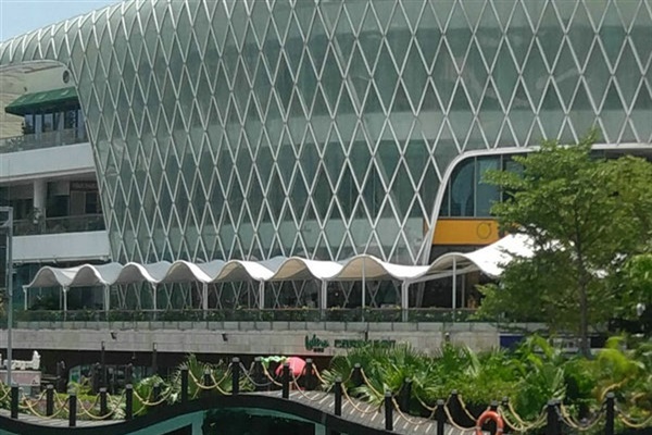 广东深圳市海上世界金稻园膜结构遮阳棚项目